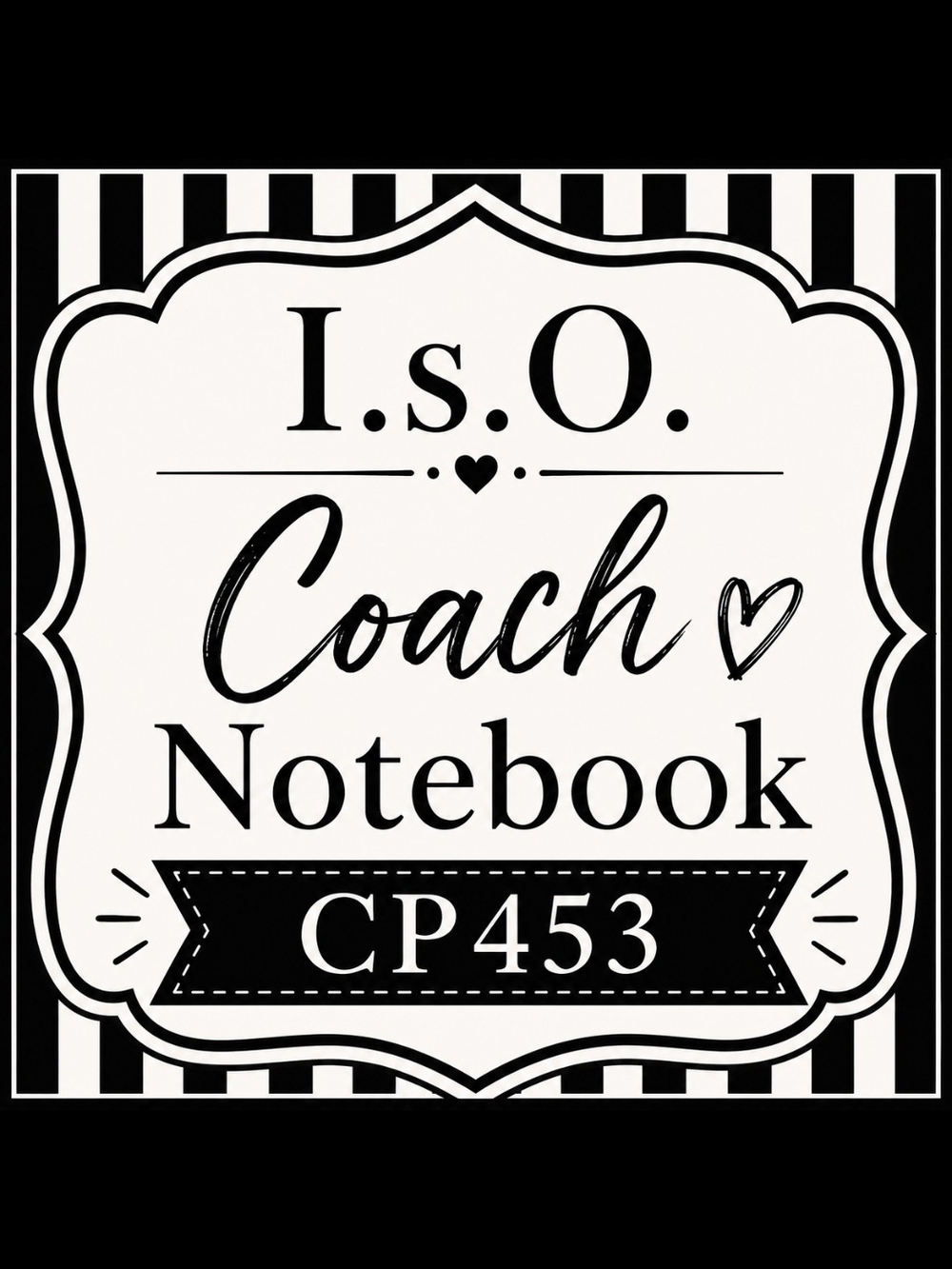 Coach Notebook CP453 - Black Embossed Notebook
